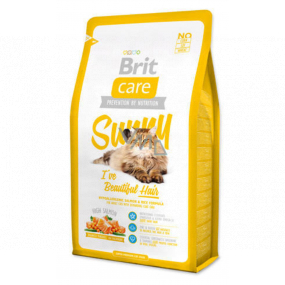 Brit Care Cat Rýže + Losos superprémiové hypoalergenní kompletní krmivo pro dospělé kočky 2 kg