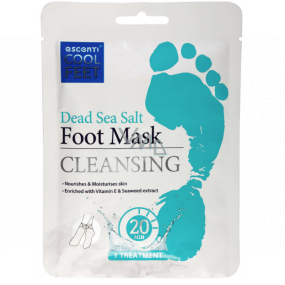 Escenti Cool Feet Sůl z Mrtvého moře čisticí maska na nohy 1 pár