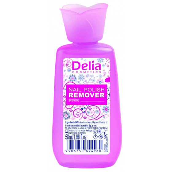 Delia Cosmetics Nail Polish Remover acetonový odlakovač na nehty 58 ml