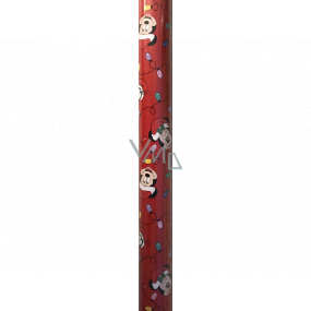 Ditipo Dárkový balicí papír 70 x 200 cm Vánoční Disney hlavy Mickey Pluto kačer Donald červený