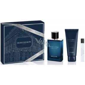 Boucheron Singulier parfémovaná voda 100 ml + parfémovaná voda 7,5 ml miniatura + sprchový gel 100 ml, dárková sada pro muže