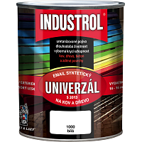 Industrol S2013 univerzál lesk vrchní barva na kov a dřevo, 1000 bílá, 750 ml