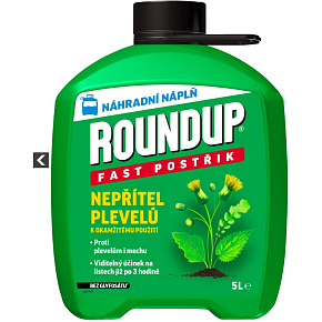 Roundup bez glyfosátu Fast 1H, náhradní náplň, 5 l Roundup bez glyfosátu Fast 1H, náhradní náplň, 5 l