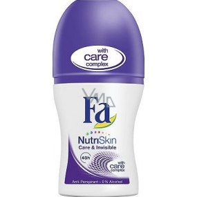 Fa NutriSkin Care & Invisible kuličkový antiperspirant deodorant roll-on pro ženy 50 ml