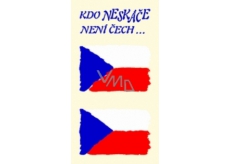 Arch Tetovací obtisky na obličej i tělo Česká vlajka 2 motiv