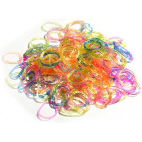 Loom Bands gumičky na pletení náramků Barevné se třpytkama 200 kusů