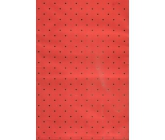 Nekupto Foliový sáček Červený s kuličkami 20 x 35 cm