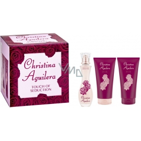 Christina Aguilera Touch of Seduction parfémovaná voda pro ženy 30 ml + sprchový gel 50 ml + tělové mléko 50 ml, dárková sada