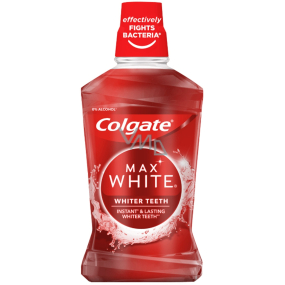 Colgate Max White Whiter Teeth ústní voda bez alkoholu 500 ml