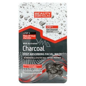 Beauty Formulas Charcoal Aktivní černé uhlí pleťová maska 13 g