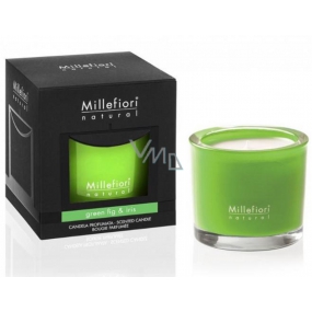 Millefiori Milano Natural Green Fig & Iris - Zelený fík a Kosatec Vonná svíčka hoří až 60 hodin 180 g