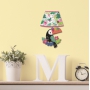Lampička na stěnu samolepicí svítící LED tukan 19 cm