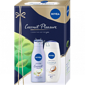 Nivea Coconut Pleasure tělové mléko 200 ml + Coconut sprchový gel 250 ml, kosmetická sada