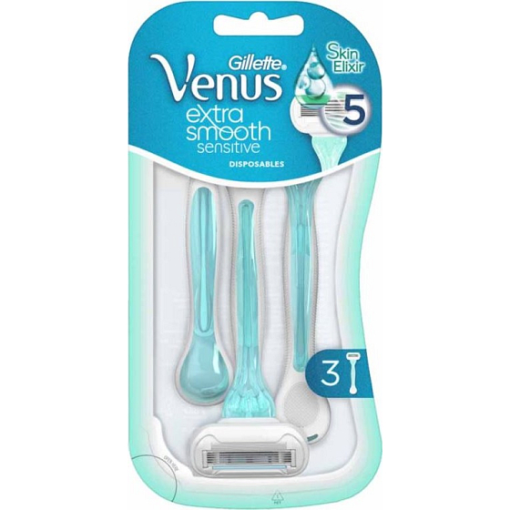 Gillette Venus Extra Smooth Sensitive pohotové holítko 3 kusy pro ženy