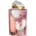 Moje Powder Rose tělové mléko 200 ml + sůl do koupele 100 g + heboučké ponožky, kosmetická sada pro ženy