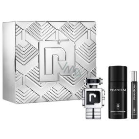 Paco Rabanne Phantom toaletní voda 50 ml + deodorant sprej 150 ml + toaletní voda 10 ml miniatura, dárková sada pro muže