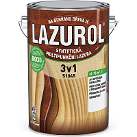 Lazurol 3v1 S1045 tenkovrstvá lazura na dřevo T020 kaštan 4 l