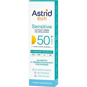 Astrid Sun OF 50+ Sensitive pleťový krém na opalování, 50 ml