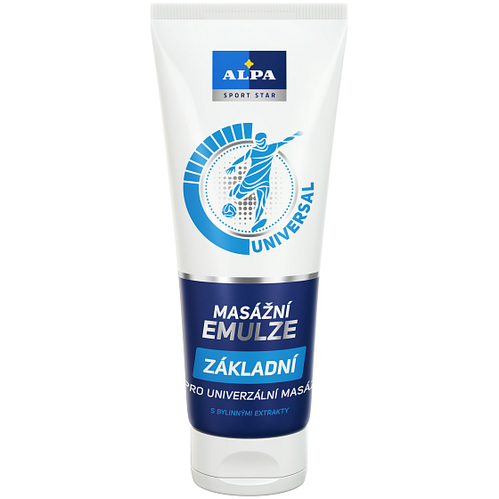Alpa Sport Star Universal Základní masážní emulze s bylinnými extrakty 210 ml