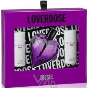 Diesel Loverdose parfémovaná voda 50 ml + sprchový gel 50 ml + tělové mléko 50 ml, pro ženy dárková sada