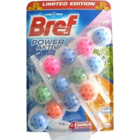 Bref Power Aktiv 4 Formula Tropic Freshness WC blok pro hygienickou čistotu a svěžest Vaší toalety, zbarvuje vodu 3 x 50 g