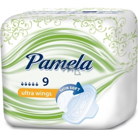 Pamela Ultra Wings Satin Soft hygienické vložky s křidélky 9 kusů