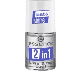 Essence 2in1 Base & Top Coat podkladový a krycí lak na nehty 8 ml
