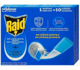 Raid elektrický odpařovač a polštářky proti komárům 1 odpařovač + 10 polštářků