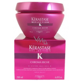 Kérastase Réflection Masque Chroma Riche Zjemňující maska pro lesk melírovaných a barvených vlasů 200 ml