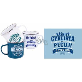 Albi Plechový hrnek s nápisem Cyklista 250 ml