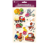 Samolepky farma 3D Kohoutek 13 x 23 cm