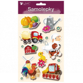 Samolepky farma 3D Kohoutek 13 x 23 cm