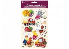 Samolepky farma 3D Kohoutek 13 x 23 cm