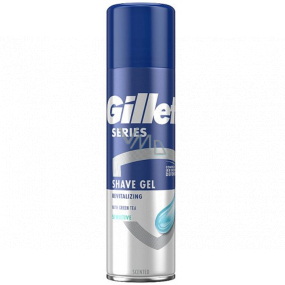 Gillette Series Revitalizing Sensitive gel na holení se zeleným čajem pro muže 200 ml