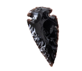 Obsidian přívěsek šíp přírodní kámen 3,8-5 cm, kámen záchrany
