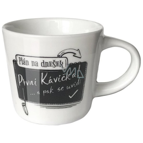 Nekupto Mini hrníček Plán na dnešek První kávička a pak se uvidí 100 ml