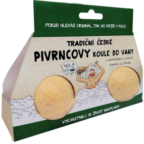 Bohemia Gifts Pivrnec s extrakty z pivních kvasnic a chmele pěnivá koule do koupele 2 x 100 g