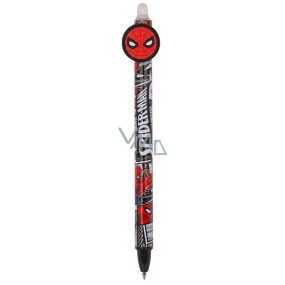 Colorino Gumovatelné pero Spiderman černočervené červená maska, modrá náplň 0,5 mm