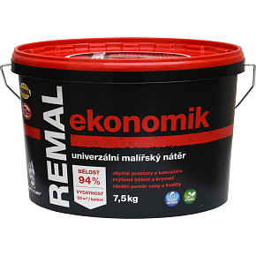 REMAL Ekonomik univerzální malířská barva na zeď, 7,5 kg REMAL Ekonomik univerzální malířská barva na zeď, 7,5 kg