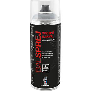 BALSPREJ vrchní univerzální akrylová barva ve spreji, RAL 7035 šedá světlá, 400 ml