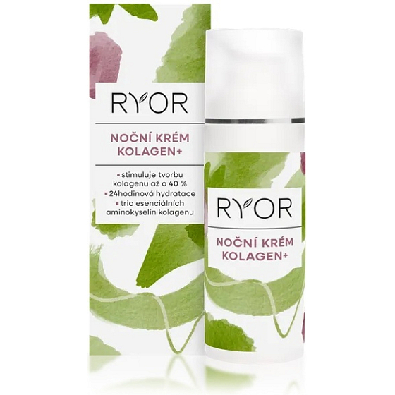 Ryor Kolagen+ noční krém v dávkovači, 50 ml