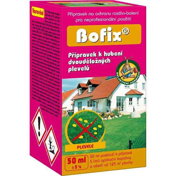 AgroBio Bofix herbicid pro hubení plevelů v trávnících, 50 ml