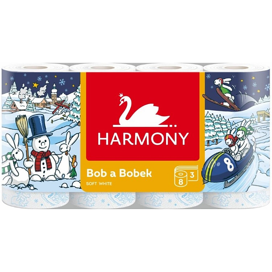 Harmony Winter 3vrstvý toaletní papír, role 17,5 m, 8 rolí