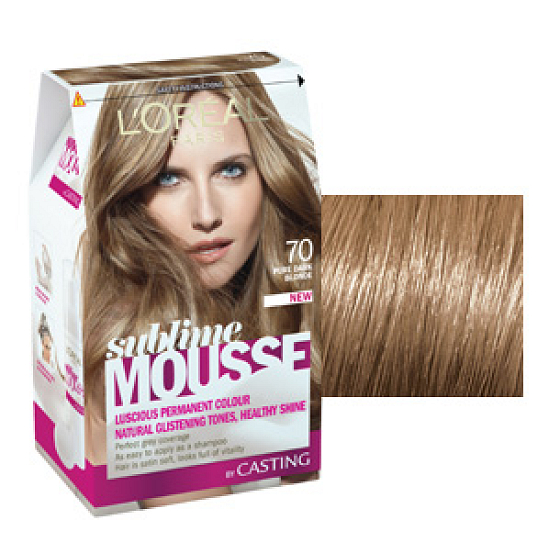 Loreal Paris Sublime Mousse barva na vlasy 70 pravá nejsvětlejší hnědá