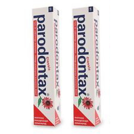 Parodontax Classic zubní pasta proti krvácení dásní bez fluoridu 2 x 75 ml, duopack