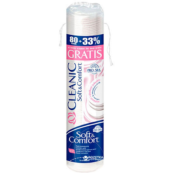 Cleanic Soft a Comfort kosmetické tampony 80 kusů