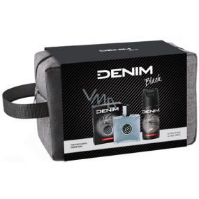 Denim Black voda po holení 100 ml + deodorant sprej 150 ml + kosmetická etue, kosmetická sada