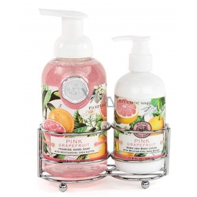 Michel Design Works Růžový grapefruit pěnící tekuté mýdlo na ruce 530 ml + mléko na ruce a tělo 236 ml, kosmetická sada