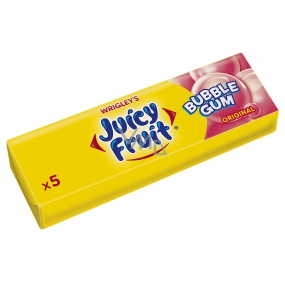 Wrigleys Juicy Fruit Original Bubble Gum žvýkačky 5 kusů 35 g