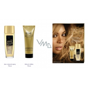 Beyoncé Rise parfémovaný deodorant sklo 75 ml + tělové mléko 75 ml dárková sada pro ženy
